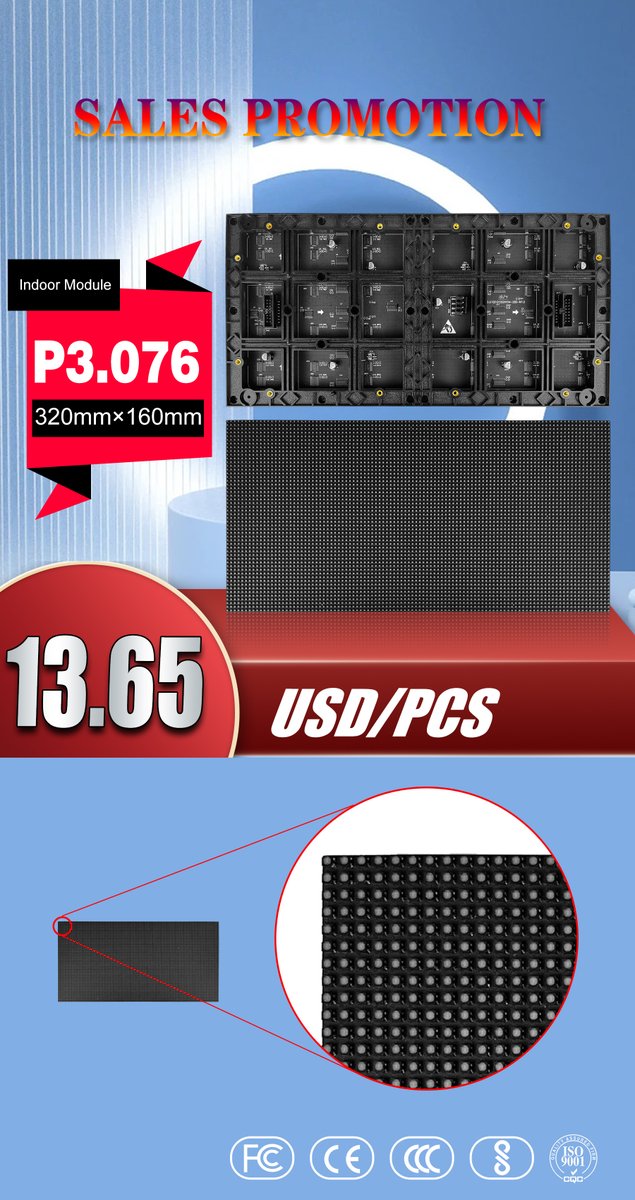 AlisonFox123_'s tweet image. 🔥Sales Promotion of Indoor Module🔥
👉P3.076👈
13.65USD/PCS🥳
WhatsApp:+86 19977625538
#stagevideowall #ledpanels #ledvideopanels #leddisplayrental #leddisplayindoor #events #ledscreen