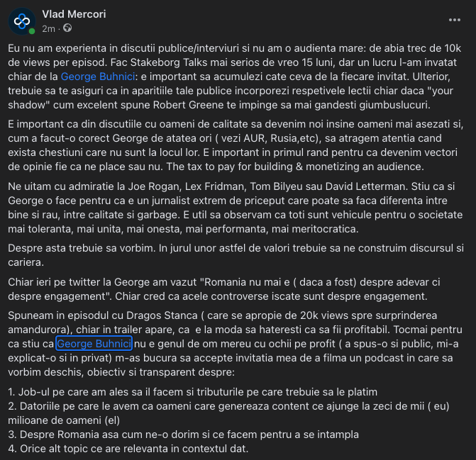 <a href="/gbuhnici/">George Buhnici</a> the ball is in your court.