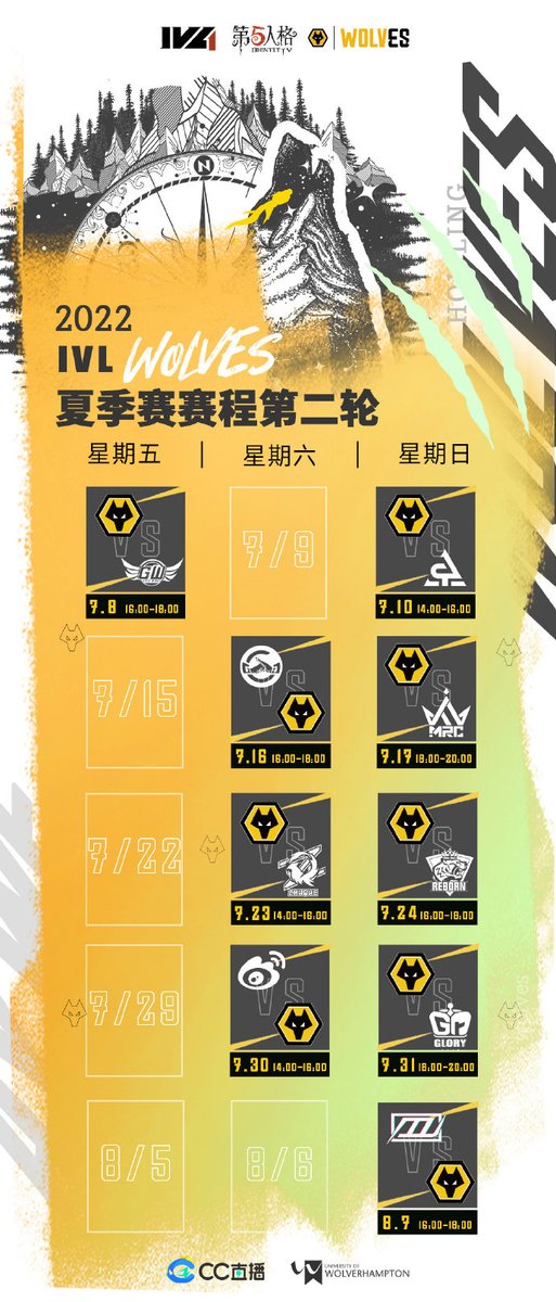 WolvesIDV_Intl's tweet photo. 📍 Wolves IDV Official Accounts
Weibo: https://t.co/c0vX3NDb7Z
BiliBili: https://t.co/ImZZKmJCwf
👤 Members Profile
https://t.co/RvBdLIZHZy
🏷️ Tags
General: #Wolves_IDV
IVL: #Wolves_Summer2022IVL
Letterbox: #Wolves_QnA
In-game vc: #Wolves_VC
Vlog: #Wolves_Vlog https://t.co/pjudwxC5KA
