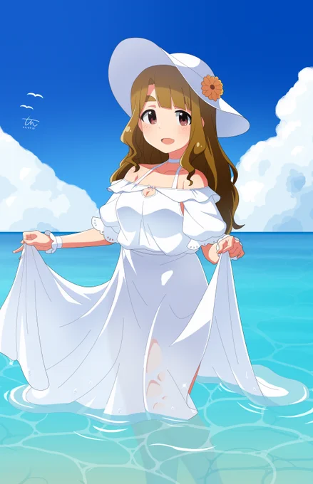 海の日ということで美也と海に出かけたやつです。 