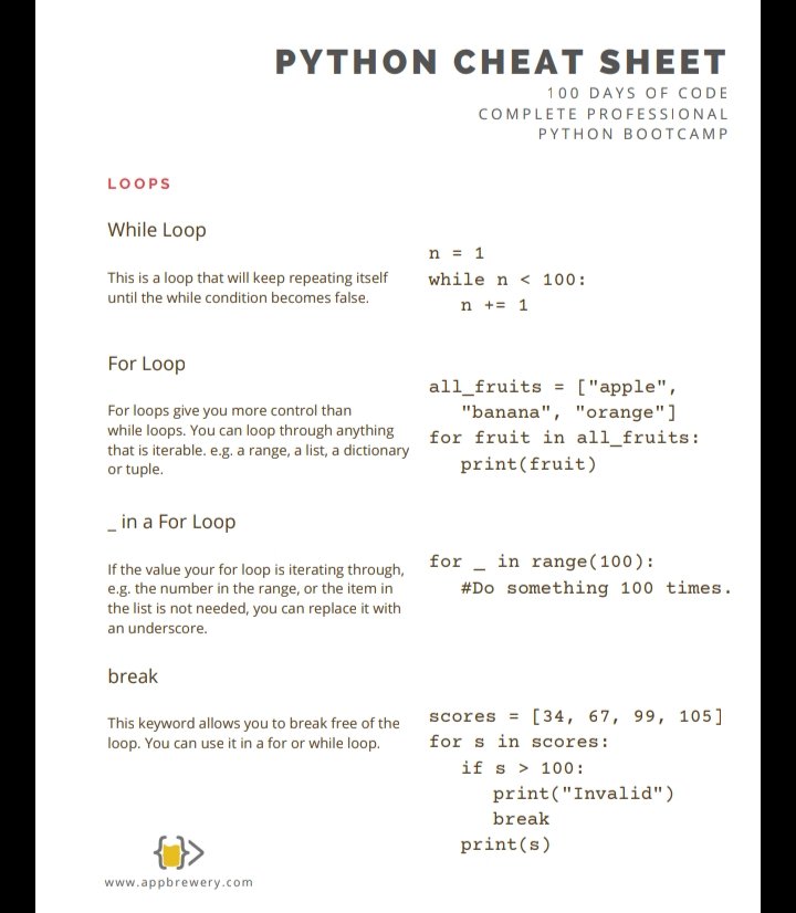 iamhamidansari's tweet photo. #Python Cheat-Sheet Loops.
#BigData #Analytics #DataScience #AI #MachineLearning #CyberSecurity #IoT #PyTorch #RStats #TensorFlow #Java #JavaScript #ReactJS #CloudComputing #Serverless #DataScientist #Linux #Programming #Coding #100DaysofCode https://t.co/CRCCKe7h47