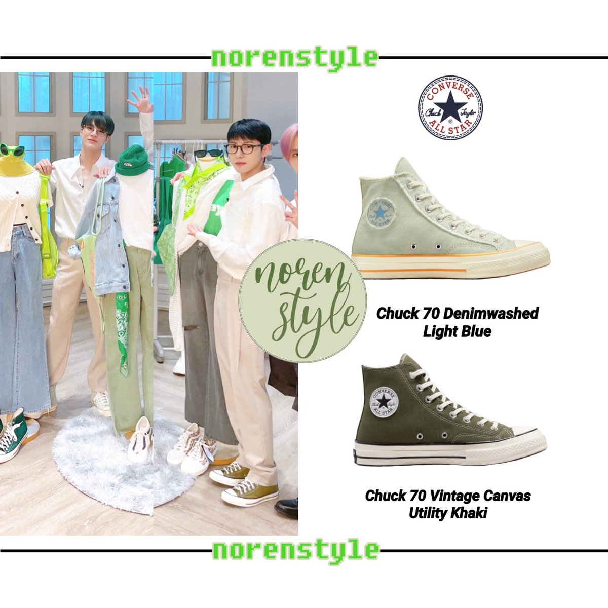 norenstyle's tweet photo. Chuck 70s in Denimwashed Light Blue and Vintage Canvas Utility Khaki https://t.co/0WDN3cl47Y