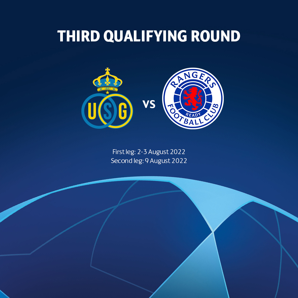 UnionStGilloise's tweet photo. 🚨 L'Union affrontera les @RangersFC au troisième tour préliminaire de l'UEFA Champions League ! 

🤔 Wat vind je van deze loting? https://t.co/VN3nh4aU1S