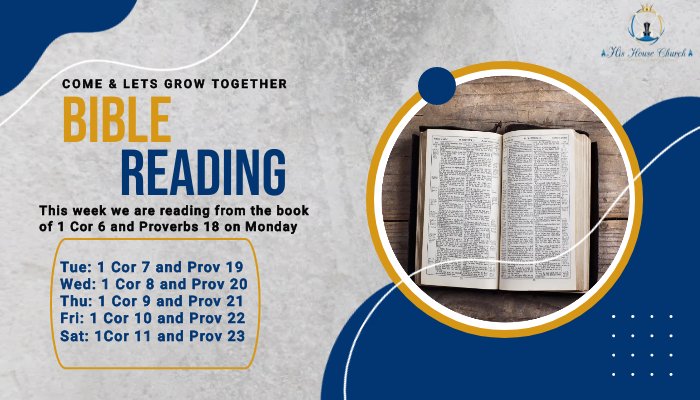 HisHouse_Church's tweet photo. Let's Read Together

His House Church Bible reading https://t.co/6dSrk6dGhD