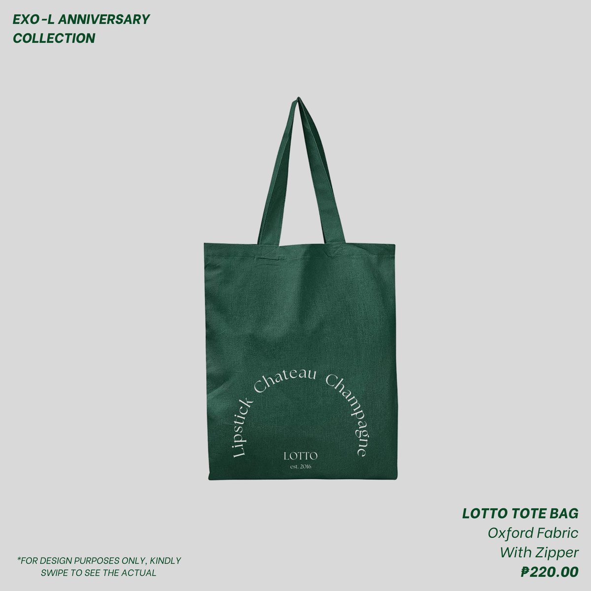 l1248_official's tweet photo. Inspired from EXO’s famous song, we give you our LOTTO tote bag for only 220 PHP! 💚
🟢 LOTTO TOTE BAG: 220 PHP (Oxford fabric)
PRE - ORDER PERIOD: July 18, 2022 - July 27, 2022
Order here: https://t.co/kQoGC9lGWO
#weareoneEXO #exo #exol #exolanniversary #EXO https://t.co/5NMDRFHzI8