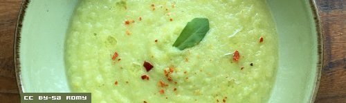 Gaspacho vert de courgette et concombre, super rafraîchissant : cuisine-libre.org/gaspacho-verde Miam ! #recette #gaspacho #courgette #concombre