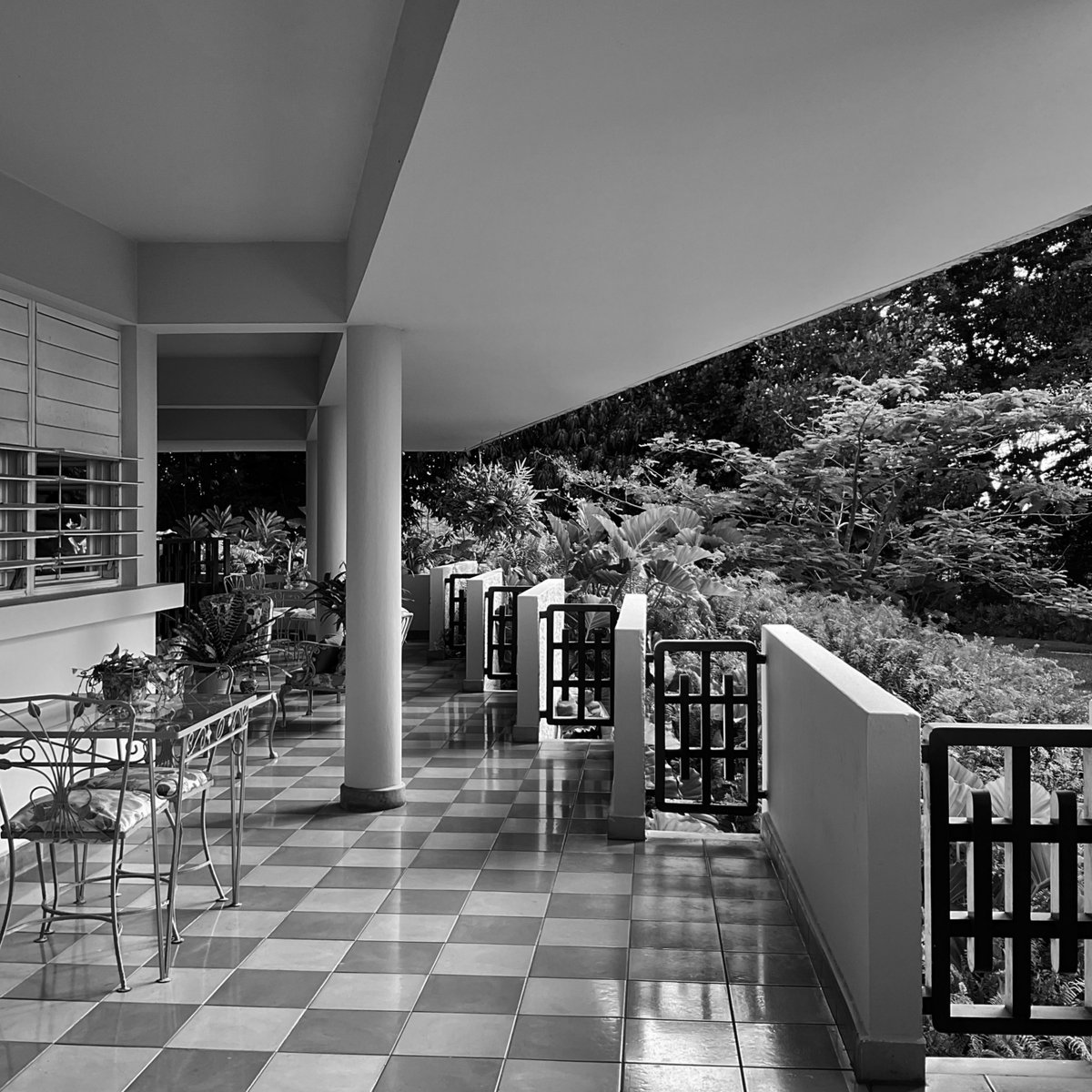 Fullana House, San Juan, Puerto Rico. Architect Henry Klumb. Photo Andrea Parga, 2022. 
<a href="/FExploratorio/">FotoExploratorio</a>
 #PuertoRico #HenryKlumb #FotoExploratorio #view #interior #visualclues #photo #modernarchitecture #architecture