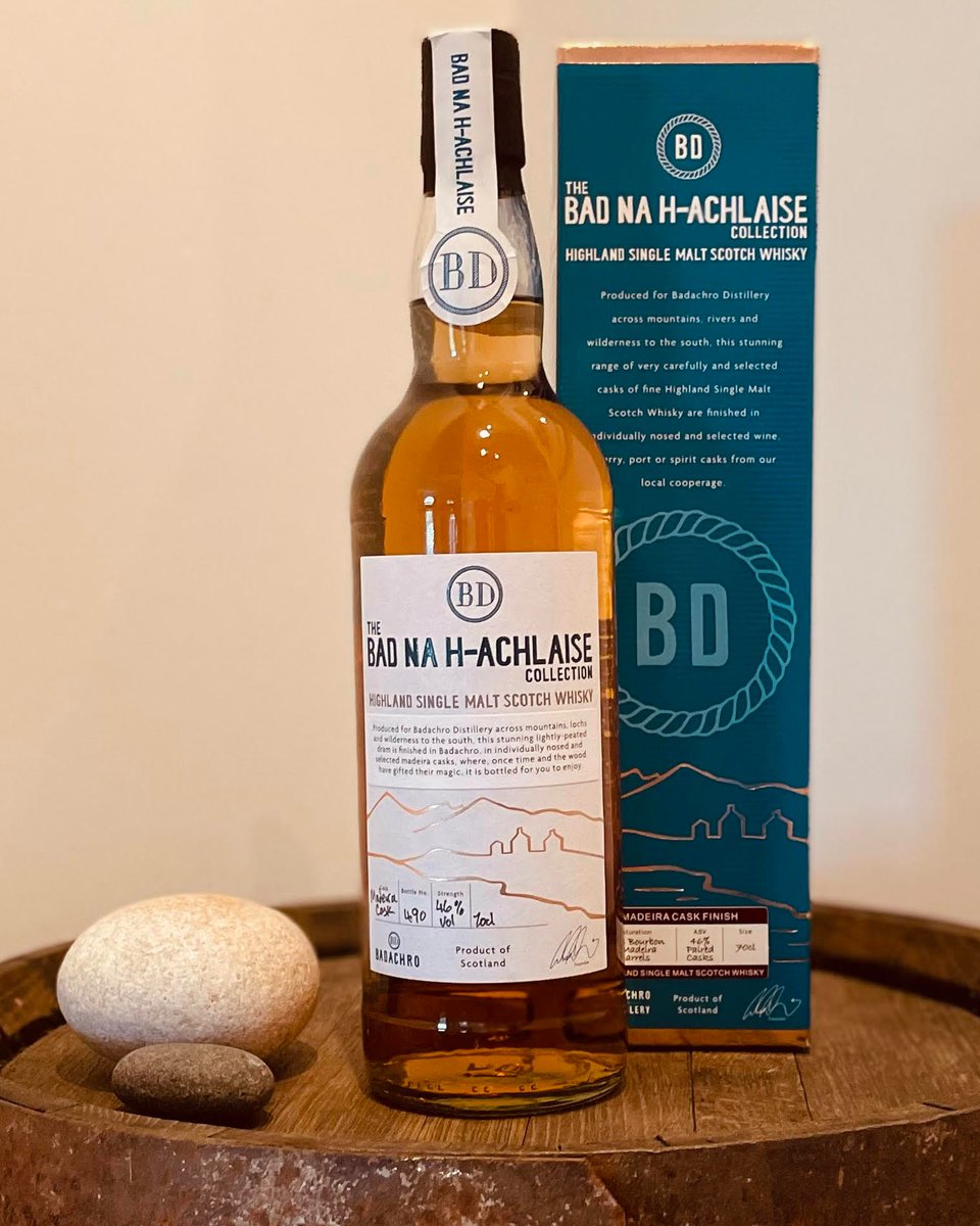 Have you tried our limited edition Bad na h-Achlaise Madeira Cask Finish? 🥃

With flavours of red cherries, a hint of bitter chocolate and strawberry sherbets, it's a highly drinkable dram! 🍒🍫🍓 

badachrodistillery.com/product/bad-na…