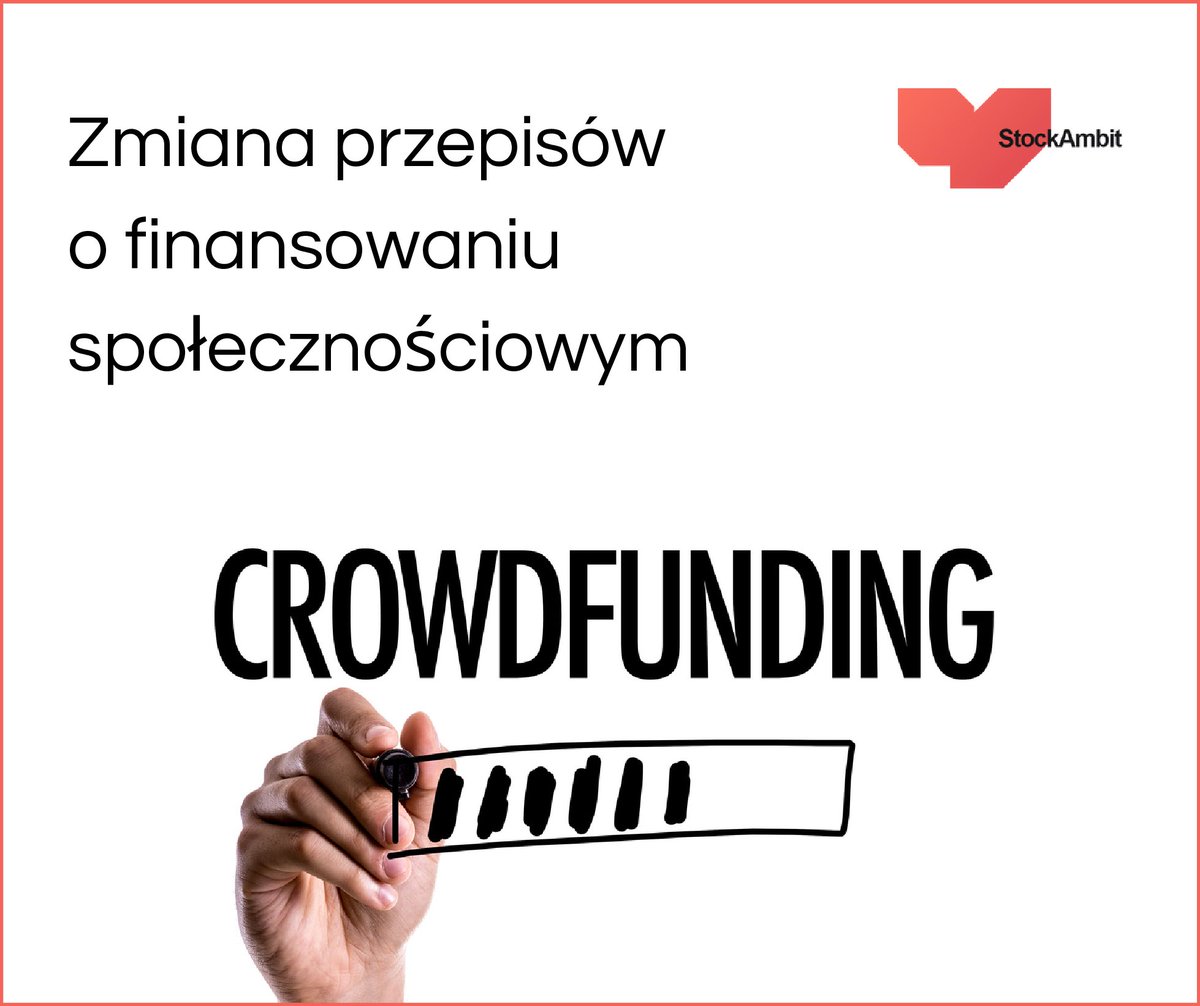 AmbitStock's tweet photo. 👨‍💼 Ustawa o finansowaniu społecznościowym dla przedsięwzięć gospodarczych została podpisana przez Prezydenta RP.
Nadzór nad platformami będzie sprawować Komisja Nadzoru Finansowego, a firmy poprzez crowdfunding będą miały możliwość pozyskania nawet do 5 mln EURO. 
#crowdfunding https://t.co/HpGRJlGVZB