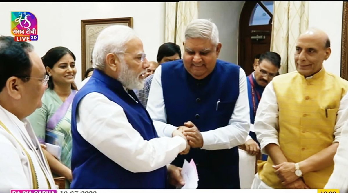 AnupriyaSPatel's tweet photo. उपराष्ट्रपति पद के NDA उम्मीदवार श्री जगदीप धनखड़ जी के नामांकन प्रक्रिया में आदरणीय प्रधानमंत्री श्री @narendramodi जी, गृहमंत्री @AmitShah जी, रक्षामंत्री @rajnathsingh जी,@nitin_gadkari जी व @JPNadda जी सहित NDA के तमाम वरिष्ठ नेताओं के साथ सम्मिलित हुई।@jdhankhar1 @PMOIndia https://t.co/nEzfuYMFtT