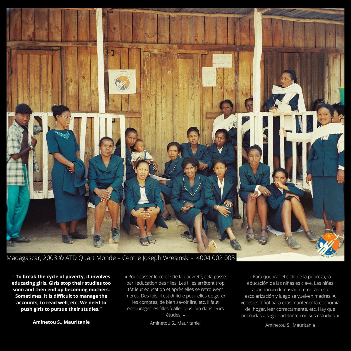 ico17president's tweet photo. 18/30 POVERTY  FIGHTERS-PEACE BUILDERS  PHOTO EXHIBITION prepared by Collectif France Refuser de la Misère for the 30th Anniversary of the International Day for the Eradication of Poverty. Thanks to all involved. #IDEP30, #ICO17, #ATDfourthworld #RefuserLaMisere #WDOP35 https://t.co/W7SEU3l9Vj