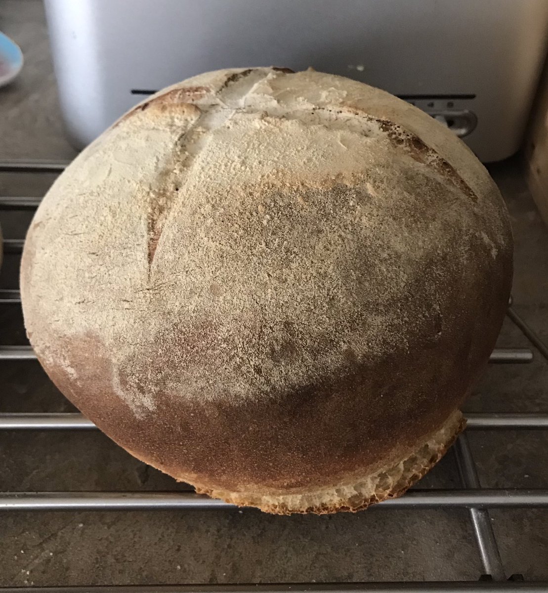 helenjgray's tweet photo. @PaulHollywood hey our Paul I baked a sourdough in the barbecue! What do you think? Strange shape I know but tasted wonderful https://t.co/gbDy8grMUQ
