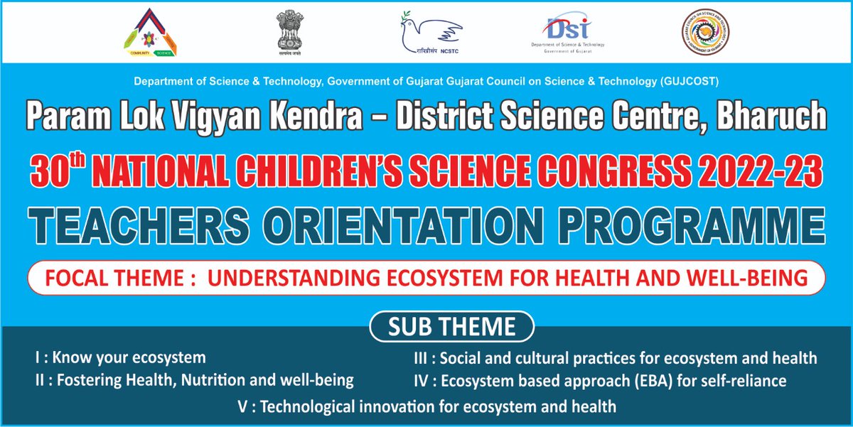 paramcscbharuch's tweet photo. #Nationalchildrensciencecongress2022
@InfoGujcost @narottamsahoo @BhumiSh61564135 @Punam_Bhargava @jitu_vaghani @dstGujarat @IndiaDST @GujScienceCity @REPORTERBHARAT @vandegujarat16 @CollectorBharch https://t.co/A2lBVmM1sq