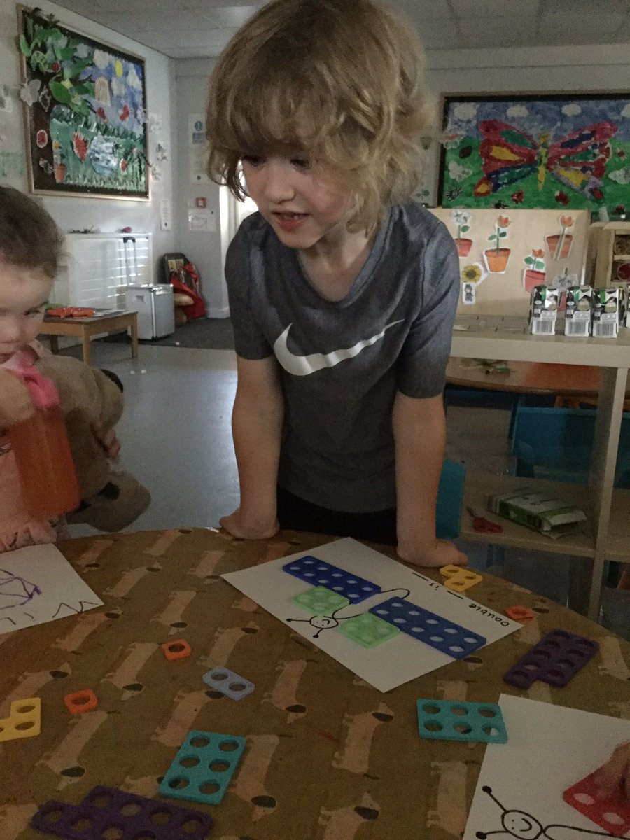 MD_Class1's tweet photo. We have been putting our doubling knowledge to the test. We made butterflies using numicon and then said the stem sentence “Double _ is _.” Some children doubled teen numbers WS “double 10 is 20, double 4 is 8. 20 add 8 is 28.” @MD_MrsThompson #MDMaths @MathsWaterton https://t.co/Wd9sHbY4KN