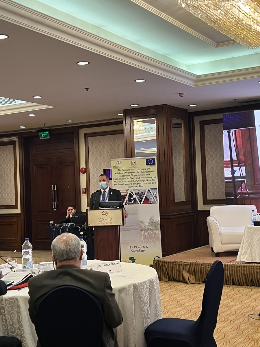 au_ibar's tweet photo. Prof. Ahmed Elbetagy gives a presentation on @au_ibar initiative to support countries in the development  of the 11 livestock master plans based on regional/ country priorities. #Livestock #Egypt #Live2Africa https://t.co/haDF5TJybE