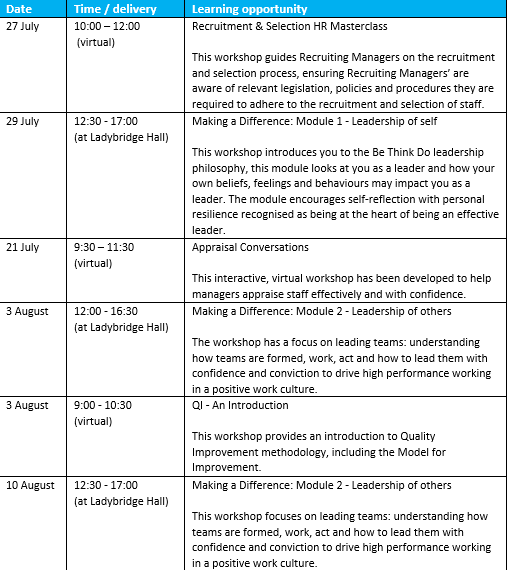 NWAS Learning & Organisational Development (@nwamb_learning) on Twitter photo At NWAS, we are committed to supporting the development of compassionate, inclusive, resilient leaders.
We have some great learning opportunities coming up as detailed below.
Visit the events section on the Green Room to find booking info:
greenroom.nwas.nhs.uk/events/
<a href="/NWAmbulance/">North West Ambulance Service</a> At NWAS, we are committed to supporting the development of compassionate, inclusive, resilient leaders.
We have some great learning opportunities coming up as detailed below.
Visit the events section on the Green Room to find booking info:
greenroom.nwas.nhs.uk/events/
<a href="/NWAmbulance/">North West Ambulance Service</a>