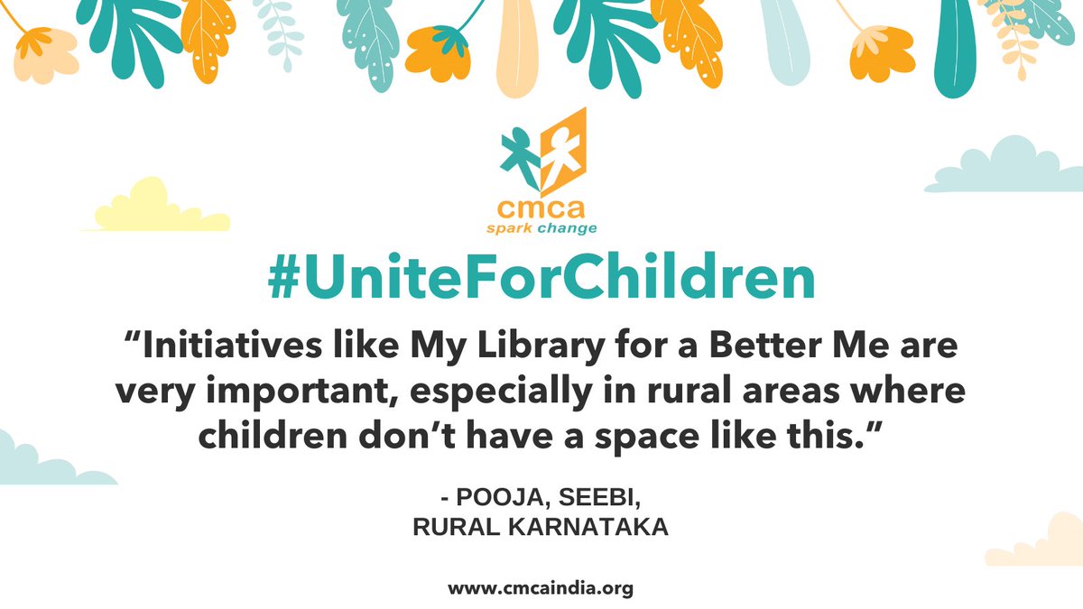 cmcaindia's tweet photo. Read what Pooja, CMCA Mentor at the Seebi Panchayat library, has to say about the impact My Library for a Better Me is having on children. https://t.co/cIV4sVZoMe #CMCA #sparkchange #UniteForChildren https://t.co/4xfedI3FuZ