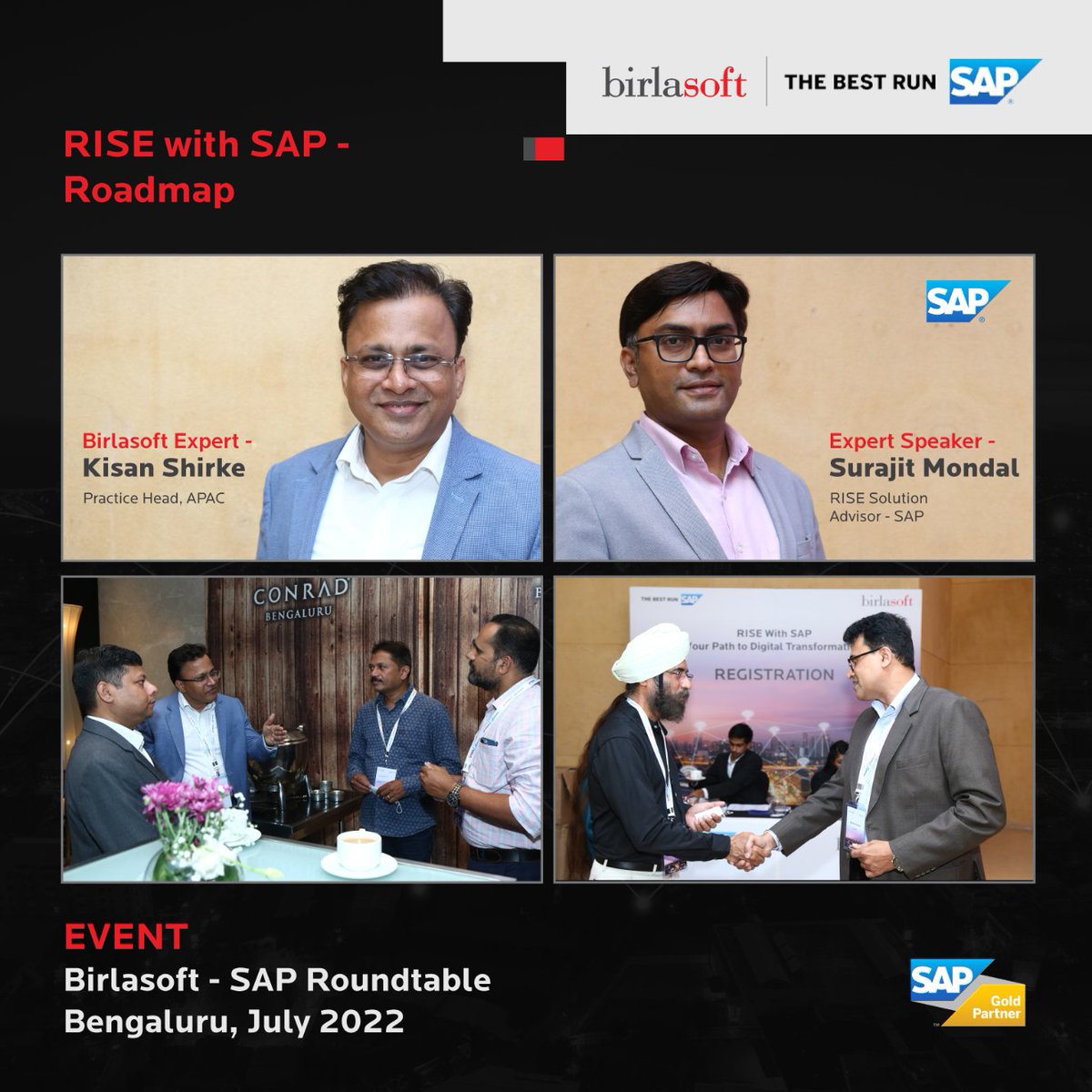 birlasoft's tweet photo. Thank you for making Birlasoft - SAP Roundtable hosted on July 13th, 2022, in Conrad, Bengaluru, a successful event. The event included discussions with @SAP & Birlasoft's experts about the present industry landscape and the need for #digitaltransformation.
#QPPS #RISEWithSAP https://t.co/eZTjXMqo2p