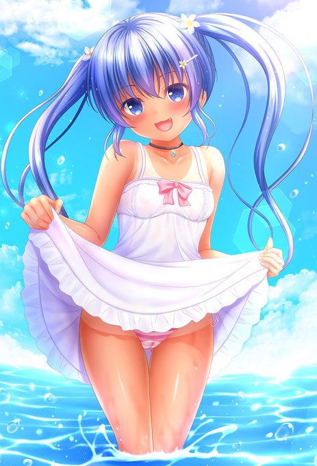 スク水日焼けのちびまりなとうみー
 #海の日 