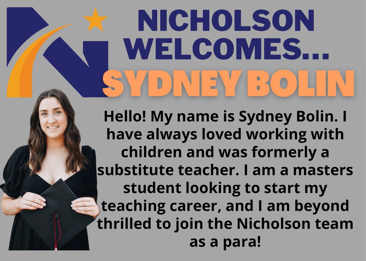 Nicholson is excited to welcome some amazing new staff members this year!  <a href="/NicholsonEleme2/">Nicholson Elementary</a> <a href="/hoilmanf1/">Faith Harmeyer</a> <a href="/CourtneyKelly05/">Courtney Kelly</a> <a href="/cobbschools/">Cobb County Schools</a>
#nicholsonstars
