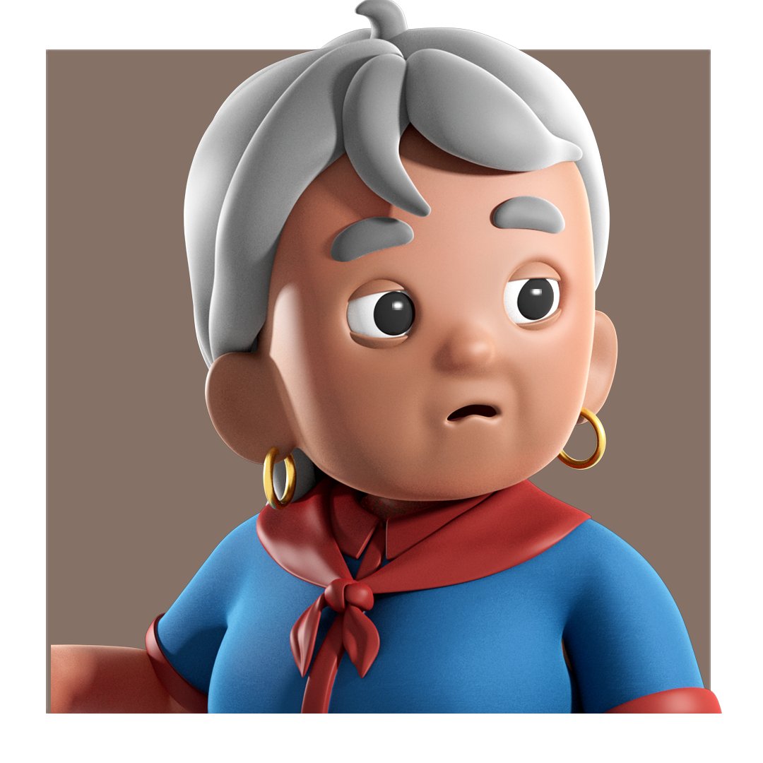 Abuelita.

Panchita's sole guardian and grandma. She's obsessed with her battered old cell phone.

#panchita #panchitamovie #3d #animation #character #maxon #cinema4d #redshift #c4d #redshift3d #wacom #syncsketch #techo 

For more information:
➡️panchitamovie.com