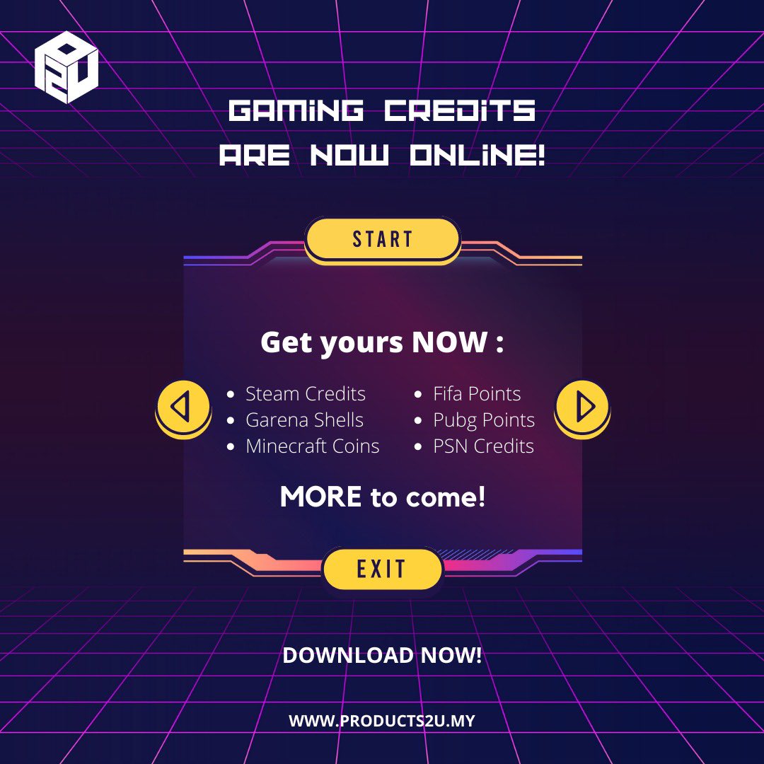 Products2You's tweet photo. 🎮Gaming credits are now online🎮
There will be 6 amazing products to choose from but there will be MORE coming soon!

✨Get yours today!✨

#p2u #onestopplatform #garenashells #steamgames #minecraft #minecraftcoins #fifa20 #pubgm #pubgmalaysia🇲🇾 #playstation #psncodes https://t.co/DeVNKXWj98