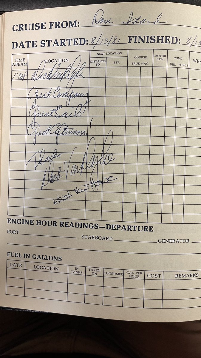 WClark_TV's tweet photo. In the late 70’s and early 80’s, @840WHAS had a yacht and on one August day in 1981, actor @iammrvandy (Dick Van Dyke) was aboard. #WHAS100years https://t.co/UkwAtm9uCs