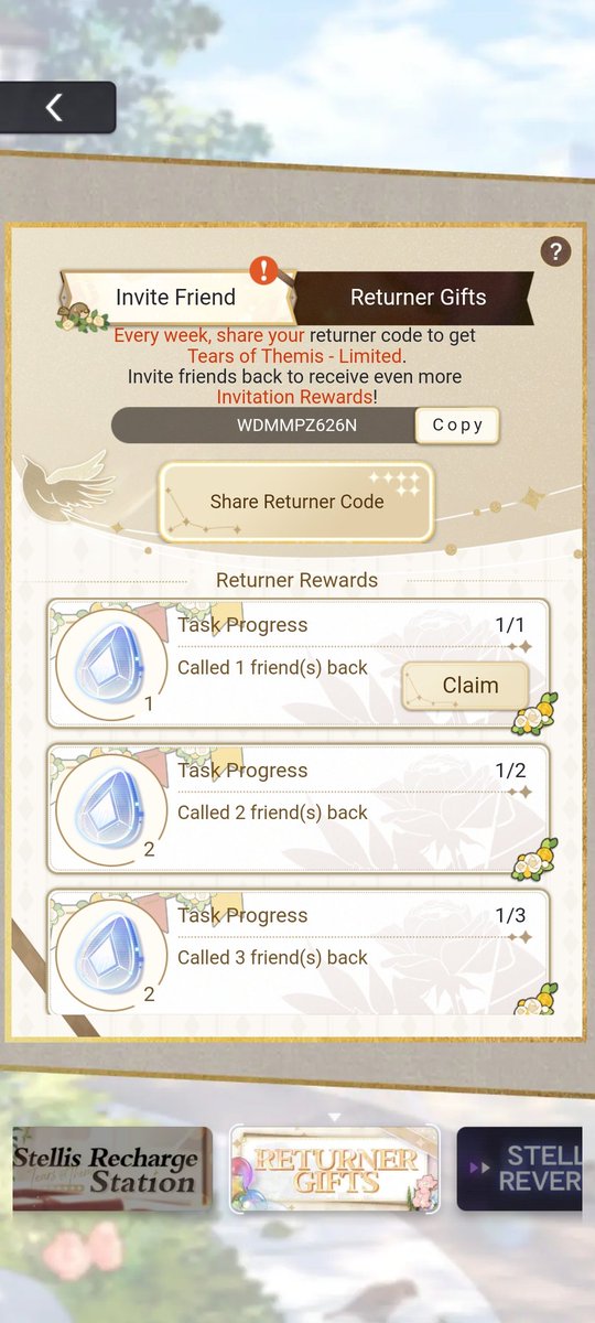 NaiaraWing's tweet photo. OMG!
It's the first time that someone uses my returner code.
Whoever it was, thank you so much! ππ
#TearsofThemis #ReturnerCode https://t.co/OGvAdLtHjv