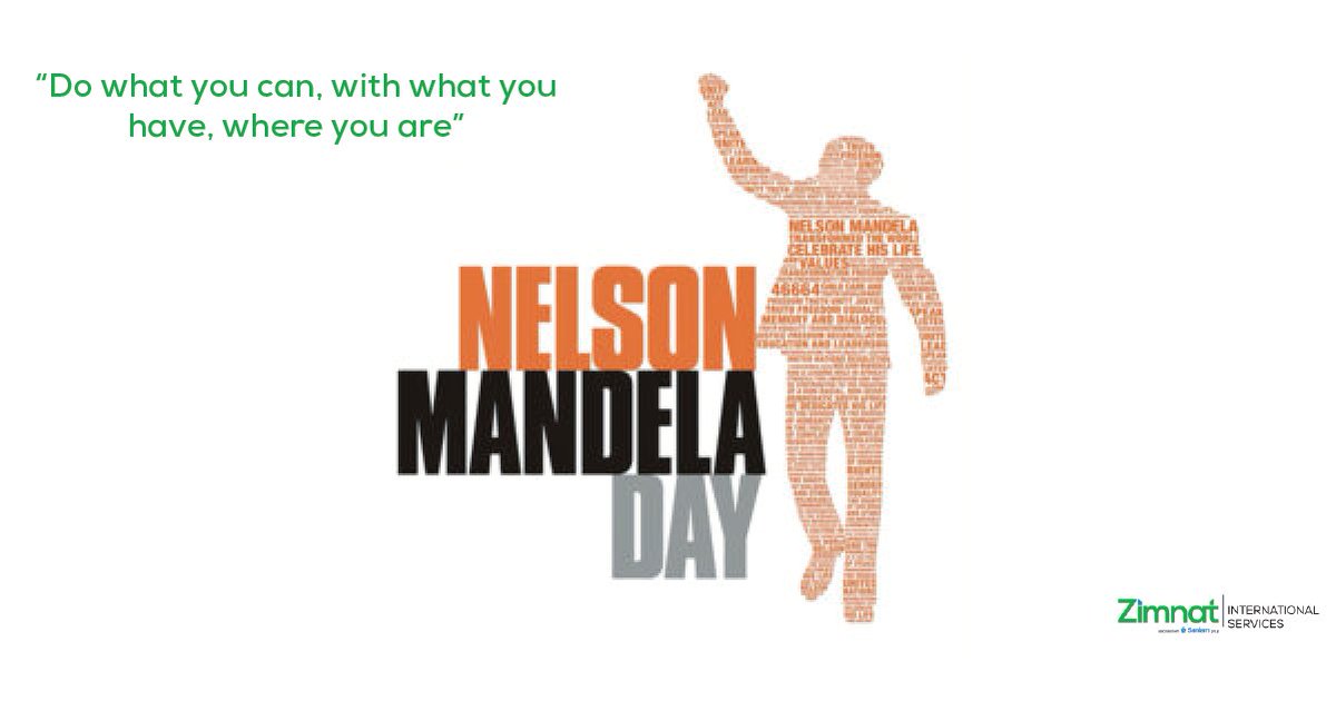 Do what you can, with what you have, where you are”.
Happy #MandelaDay