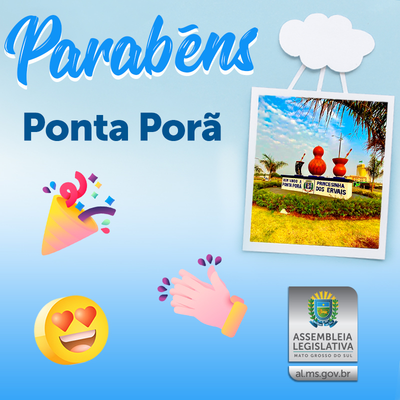 assembleia_ms's tweet photo. 👏 🎂 👏 🎉 👏 🎉
#ALMS #Assembleiams #MS #Aniversario #Parabens #ParabensPontaPora #PontaPora https://t.co/fW0PTeDvLj