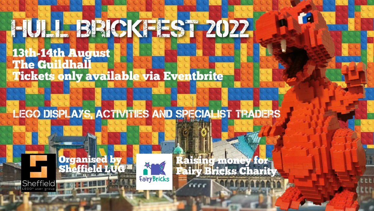 Hull Brickfest 2022 is kindly supporting the hospice! 

Brickfest will be taking place on the 13th &amp; 14th August at The Guildhall. 📍

👉 The event is ticket only, if you are interested, learn more and get your tickets here: ow.ly/gRRl50JU3FJ