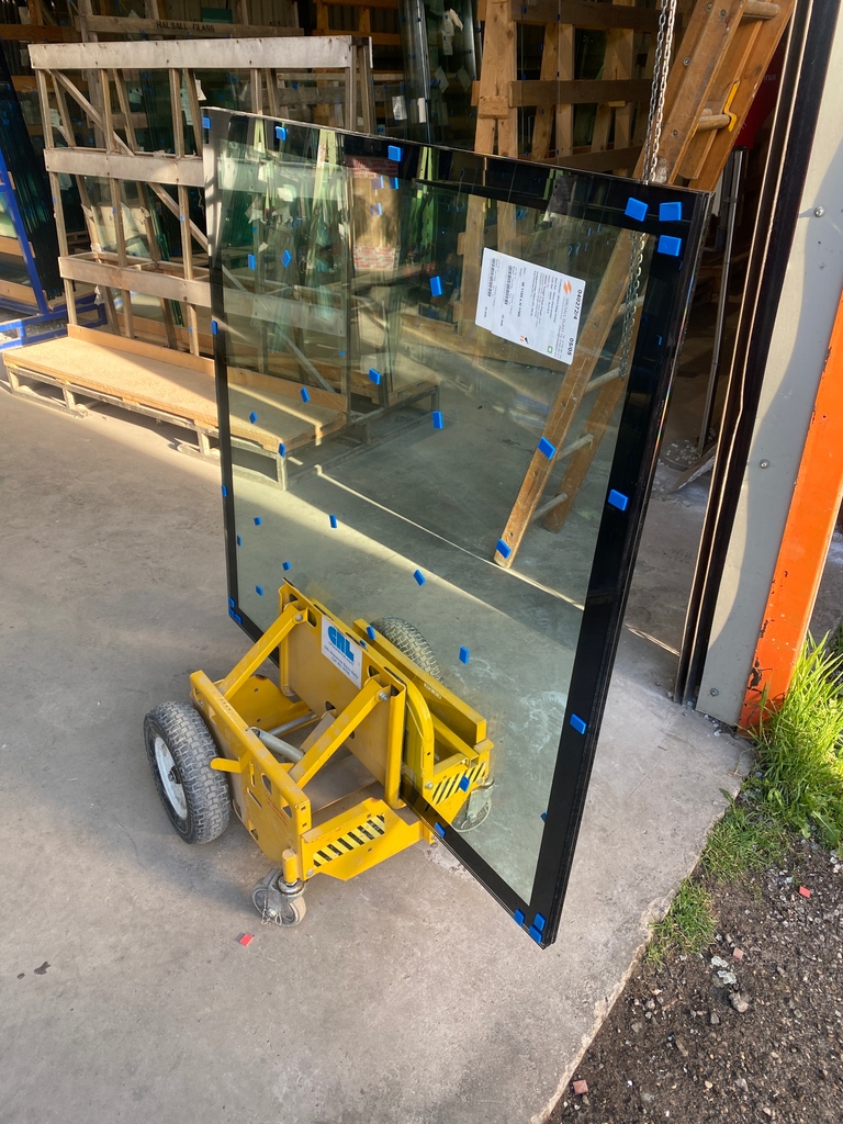 33mm toughened laminated walk on floor with a 50mm black border. 

- 01704 891743 - orders@halsallglass.com - halsallglass.com - 
#intermac #cnc #toughenedglass #glass #glassbalustrades #balustrades #laminatedglass #toughenedlaminate #eva #interlayer