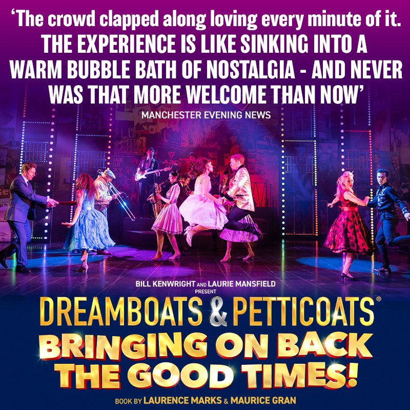Grand_Theatre's tweet photo. Dreamboats and Petticoats is coming to BLACKPOOL! Featuring hits from the golden era of Rock 'n' Roll. We'd love to know your favourite Rock 'n' Roll songs, let us know in the comments! BOOK NOW👇

https://t.co/aFYdSGhH2d

#Music #Show #Theatre @BKL_Productions https://t.co/Ml7qHCL2cH
