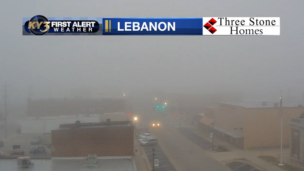 kytv's tweet image. Dense #fog has formed in parts of central and southern Missouri.  Be careful this morning if you're driving! Our camera in Lebanon shows how thick it is there...but the airport at Camdenton is showing zero visibility.  If it's thick where you live, leave a comment!