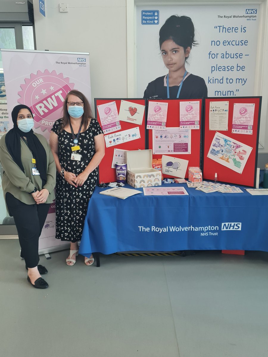 Chez_uk's tweet photo. @RWT_NHS OD and H&amp;WB teams are in the ED foyer (NX) until 2.30pm today to promote Staff Quarterly Pulse survey. We want to hear from you, our people, so please stop by
#nhspeoplepulse
#peoplepromise
#teamrwt 
#rwt https://t.co/8kCOMlwy6E
