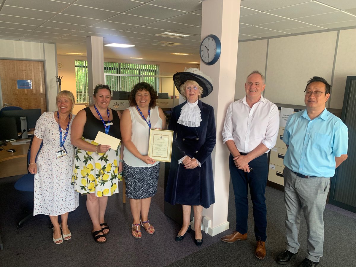 CwmTafMorgannwg's tweet photo. Congratulations Becky Gammon, Tanya Tye and Ben Durham from our Corporate Nursing Team, on being awarded the High Sheriff Award today by the High Sheriff Maria Thomas. We are so proud of you! #TeamCTM #CTMAtOurBest π€©πβοΈ https://t.co/VirpHpeFTJ