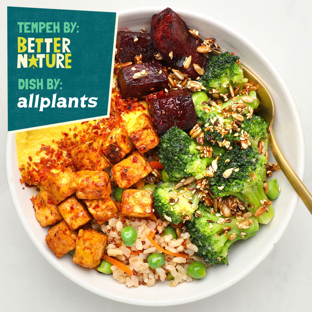 betternature_'s tweet photo. She’s beauty, she’s grace.⁠ ⁠

This stunning Rainbow Nourish Bowl is created by @allplants and made with Better Nature tempeh. Get yours on @allplants website and enjoy!

#NotAnAlternative. Simply tempeh.

https://t.co/SupOMSzvgs

#tempeh #allplants #MeatFreeMonday https://t.co/5qPjuueyqF