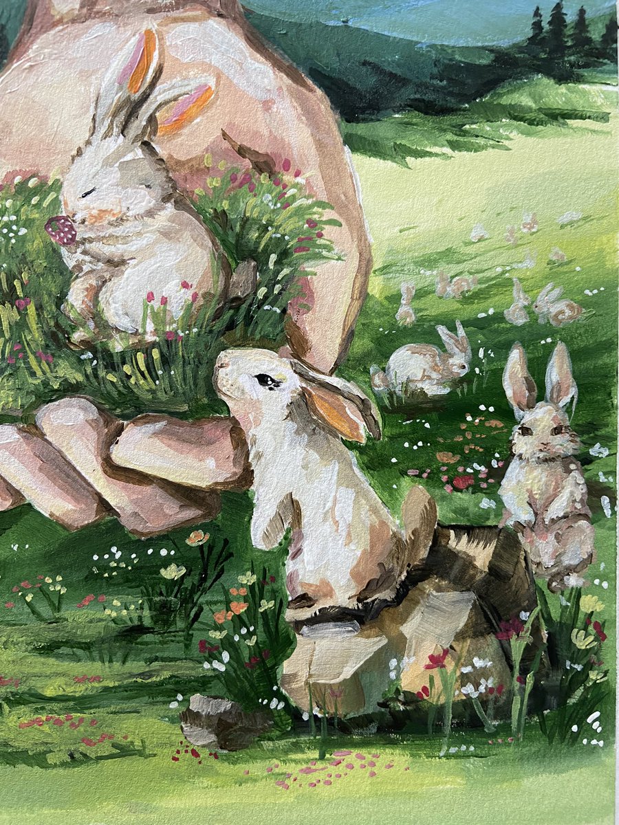 AthiraArt's tweet photo. My submission ‘Paradise’ for @deepakshi_aggarwal’s NFT project NomNom Verse where we artists are putting together a collection to raise funds for @nomnomindia2016, an NGO that caters to the welfare of exotic bunnies. ❤️🐰 #NFTCommunity 

Available on @wazirxnft   

🧵 https://t.co/UYtpqbhX3S