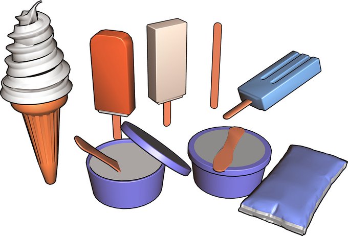 マンガ作業の息抜きにマンガで使える3D素材を作った。 