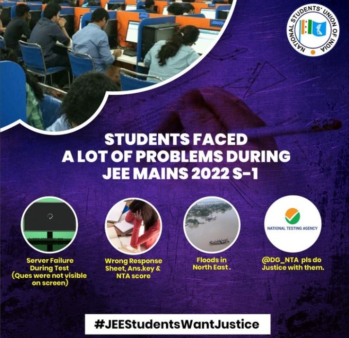 Himansh38069738's tweet photo. #JEEAspirantsFutureMatters @DG_NTA @PMOIndia @EduMinOfIndia @dpradhanbjp @iitbombay @CNN @ndtv sir our demands are like another chance for us as well as for authority to correct the faults. So,We demand extra attempt and enough gap b/w 1st&amp;2nd session. Waiting for your response. https://t.co/8auSfeMuWh