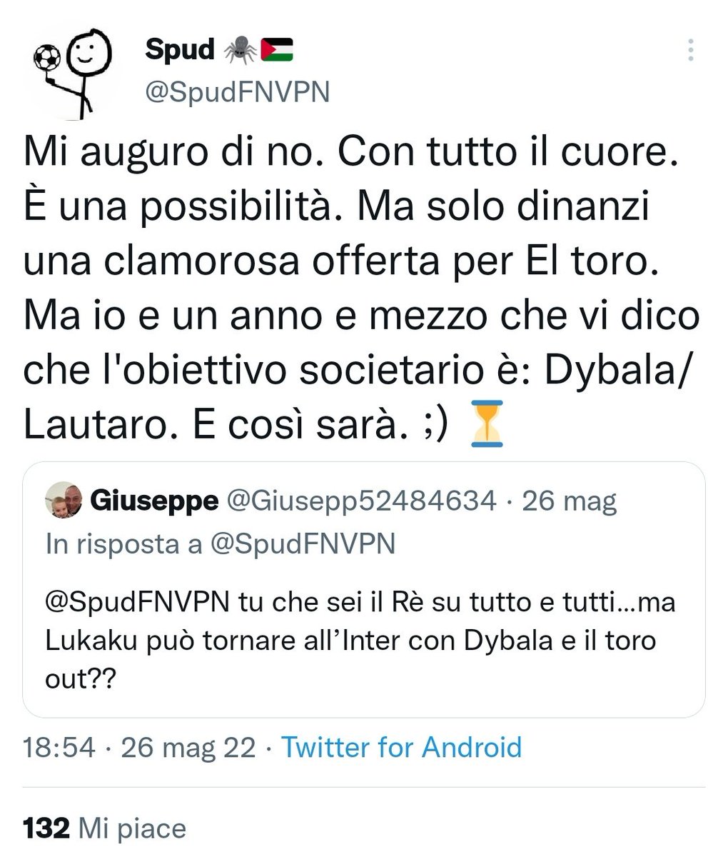 E cosí è stato...