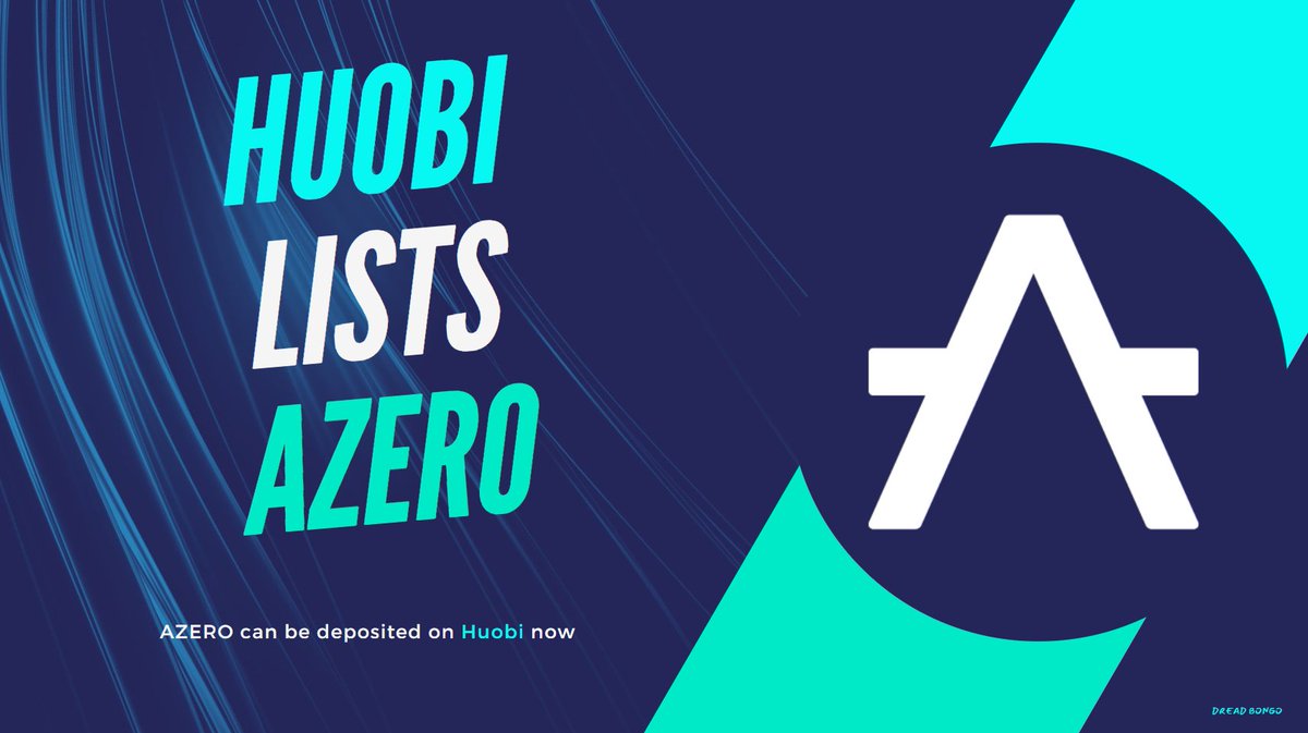 $AZERO Listed on @HuobiGlobal 🔥 ' $AZERO spot trading ( $AZERO / $USDT ) will open when the deposit volume meets the demand of market trading, which will be officially announced in advance' huobi.com/support/en-us/… Tier 1 Exchange for @Aleph__Zero 🔥