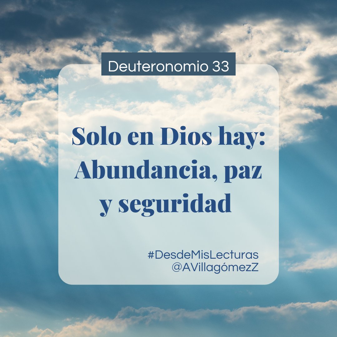 AdrianVillagom1's tweet photo. Mucha veces mantener el buen ánimo no es fácil, por eso Dios nos promete seguridad, paz y abundancia de cosas buenas en esta vida, sobre todo nos ofrece la herencia de la Vida Eterna, cómo sus hijos, solo en Él "tenemos esperanza"

#RPSP #Deut33 #DesdeMisLecturas https://t.co/ofNF8uHryf