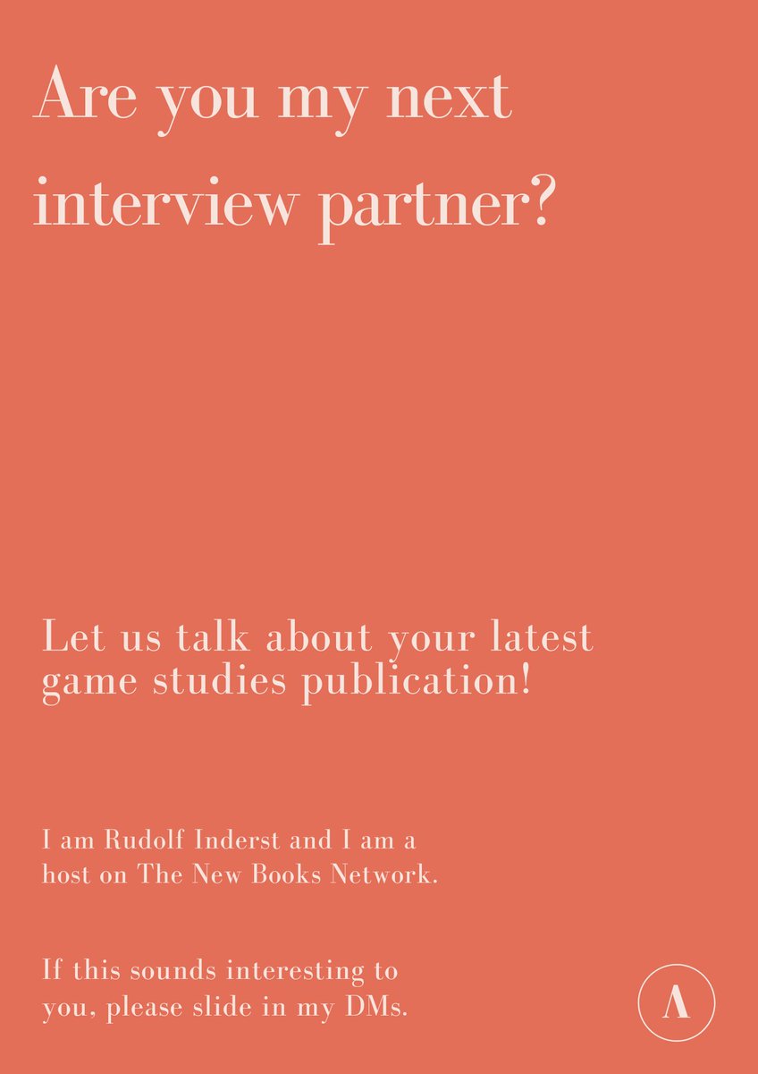 Hey #gamestudies folks!
🔍🔍🔎🔎
|cc <a href="/digrastudents/">DiGRA Students</a> <a href="/GfM_Games/">AG Games der GfM (inaktiv)</a> <a href="/BritishDiGRA/">British DiGRA</a> <a href="/UofGGameStudies/">Game Studies at Glasgow</a> <a href="/game_studies/">GameStudiesReview</a> <a href="/GameStudiesHHU/">Critical Game Studies</a> <a href="/games_scholars/">Games&Scholars</a> <a href="/Games_THM/">StudentenwerkstattGames</a> <a href="/gamestudies101/">Game Studies 101</a>