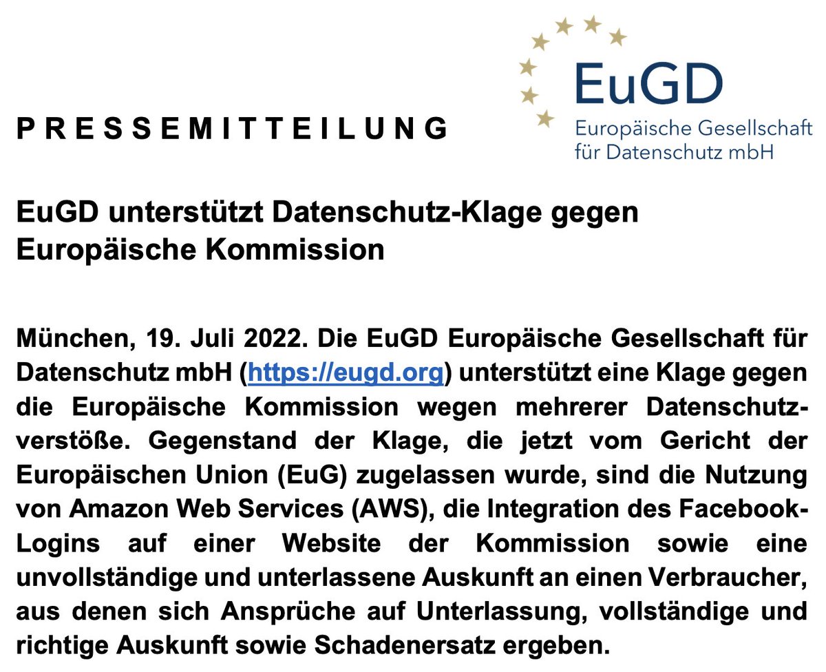 EuGD Europäische Gesellschaft für Datenschutz mbH tweet media