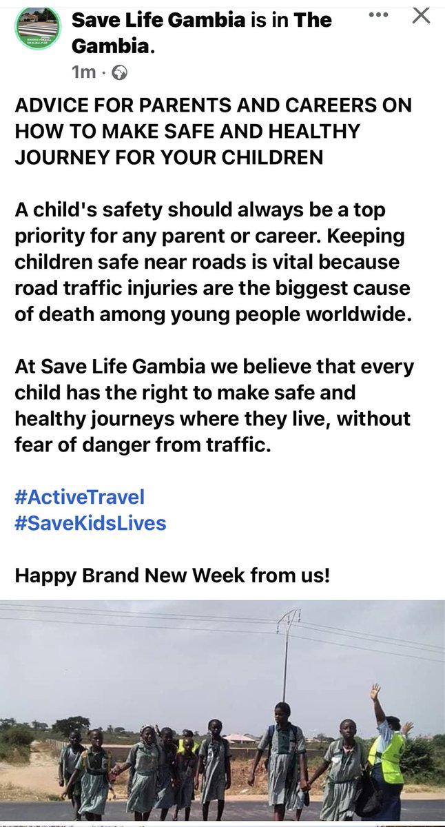 SaveLifeLib's tweet image. Safe Crossing for children in The Gambia!                                                     #SaveKidsLives
#SaveLifeGambia 
⁦@SaveLifeLib⁩