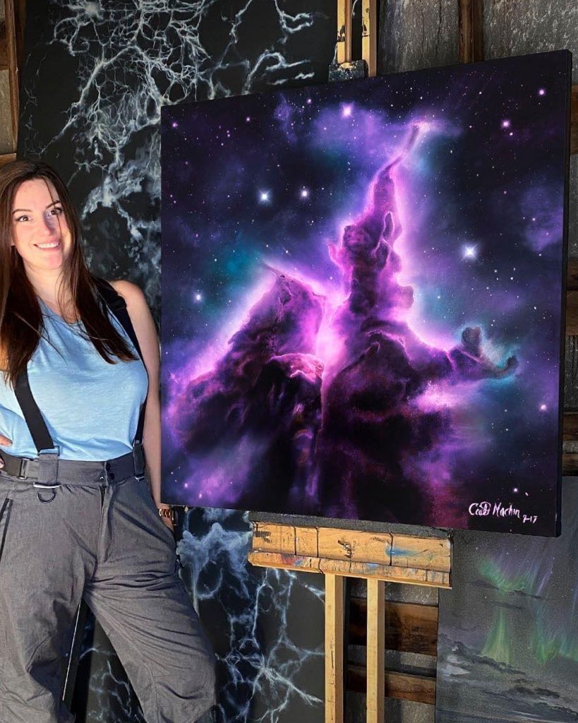 Cathrinmachin's tweet photo. Painted the carina nebula 🥰🥹 https://t.co/lNLAUJelg1