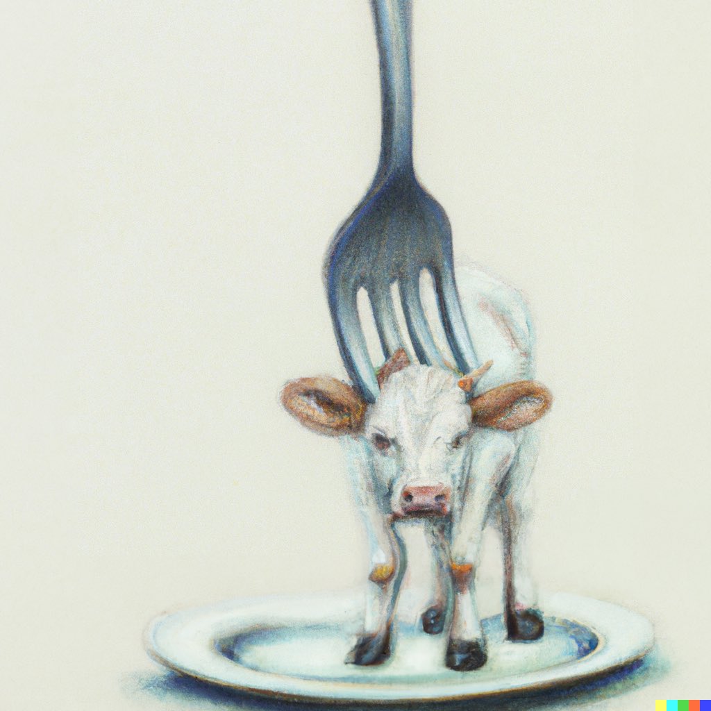 TheJustComics's tweet photo. “The most violent weapon on earth is the table fork.” 

I created these drawings with DALL·E 2 

#dalle2 #dalle https://t.co/4Qp3YWDzQ6