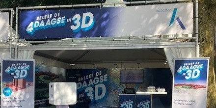 Nog nooit was onze stand op de 4Daagse zo actueel. Beleef de 4Daagse in 3D(agen)! We wensen alle lopers succes.