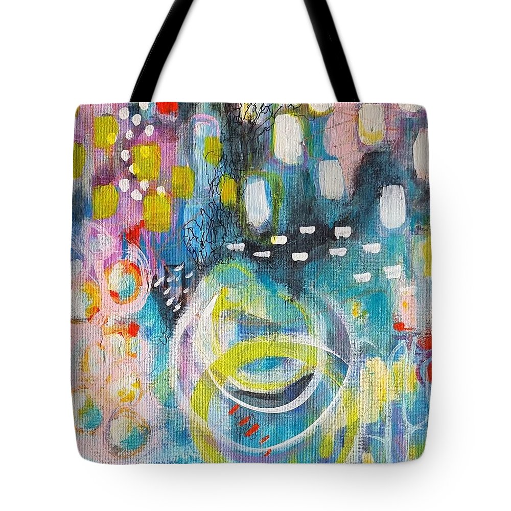 It's back to school . . . Need a jazzy book bag?  Find it here:  fineartamerica.com/featured/zeros…   #buyintoart #colorfultote #ingridlindbergart #abstracttotebag #turquoiseabstract